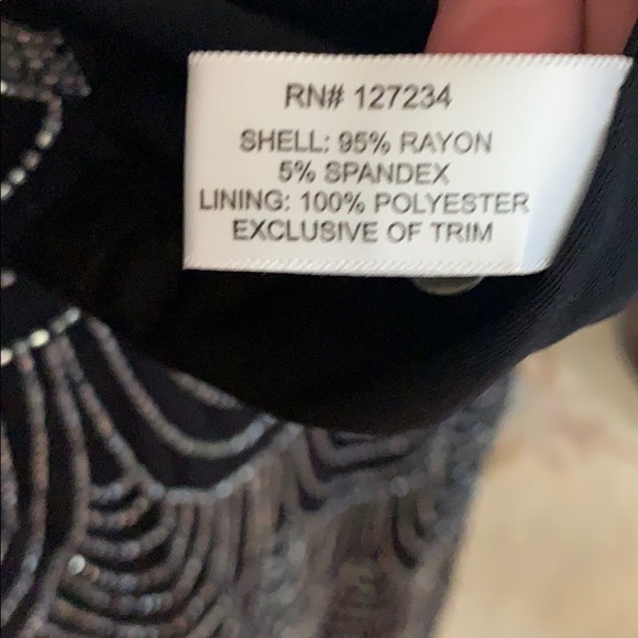 Beaded silver and black top - Picture 6 of 7